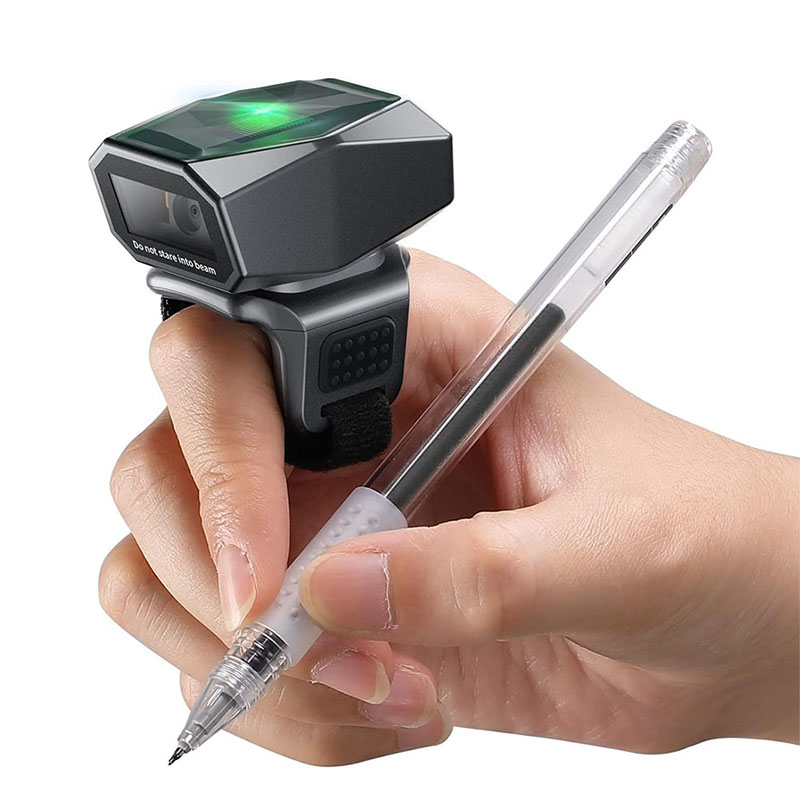 Barcode Scanner 2D - เครื่องอ่านบาร์โค้ดแบบพกพาไร้สายบลูทูธ Eyoyo Ring Finger 2D Mini