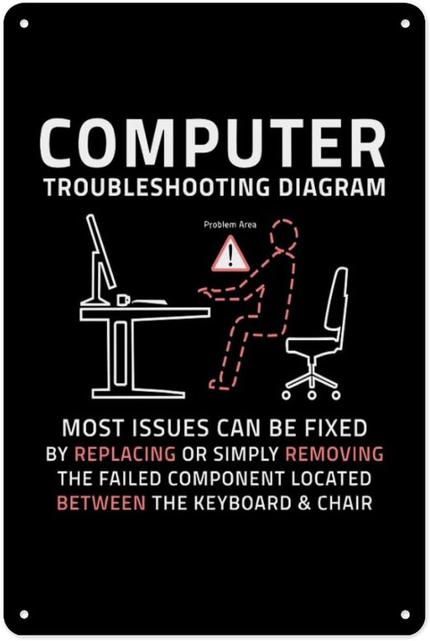 Office Tech Gifts - ป้ายโลหะดีบุก 8X12 นิ้ว-ตลกTechสนับสนุนโปสเตอร์-แผ่นโลหะ,คอมพิวเตอร์รักของขวัญ,สําหรับHome Office Living Room