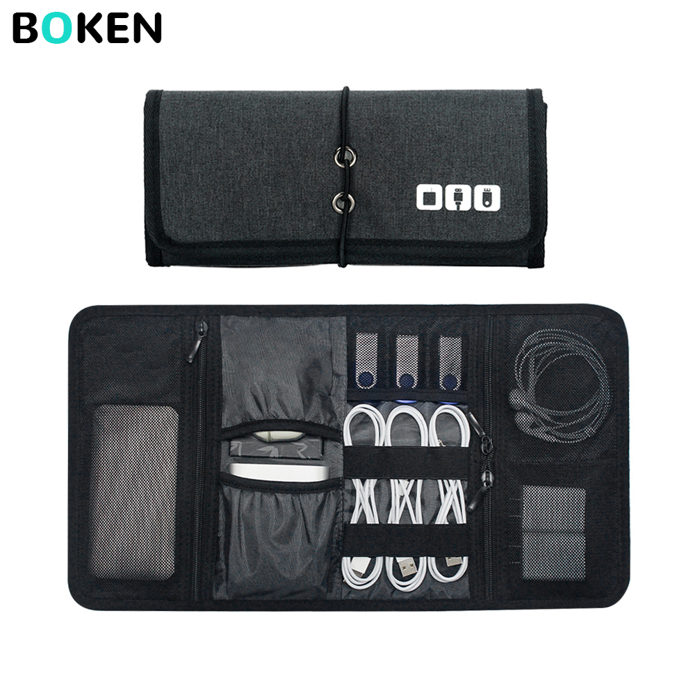 Office Tech Backpack - กระเป๋าจัดเก็บอุปกรณ์อิเล็กทรอนิกส์สำหรับเดินทาง ใส่สายชาร์จ พาวเวอร์แบงค์ หูฟัง สาย USB