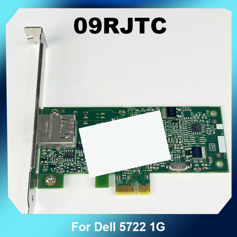 Gigabit Network Card - 09RJTC การ์ดเครือข่าย PCIe พอร์ตเดียวกิกะบิตแบบเต็มความสูงสำหรับเดลล์ 5722 1G