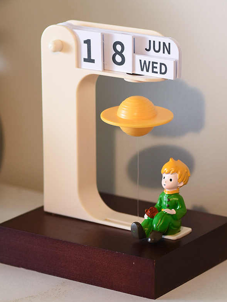 Office Tech Gadgets - ของตกแต่งตั้งโต๊ะปฏิทินพันปีแบบลอยแม่เหล็ก รูปดาวเคราะห์ ปรับแต่งได้ ทำจากไม้คุณภาพสูง ของขวัญวันเด็ก