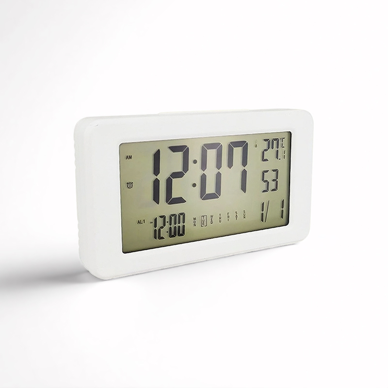 Office Tech Gadgets - นาฬิกาปลุกดิจิตอลพร้อมอุณหภูมิปฏิทินสัปดาห์เดสก์ท็อปนาฬิกาแขวนสําหรับห้องนอน Home Office ห้องน้ําแบตเตอรี่ดําเนินการ