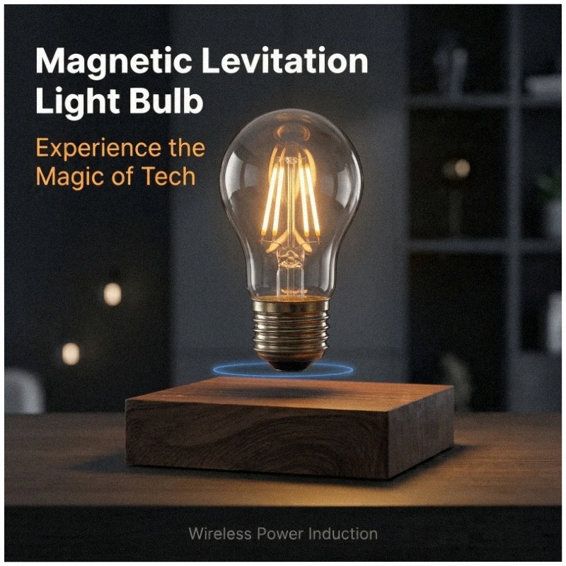Office Tech Gifts - หลอดไฟ LED ลอยได้แม่เหล็กไร้สาย โคมไฟตั้งโต๊ะ สำหรับของขวัญสุดพิเศษ ไฟกลางคืน