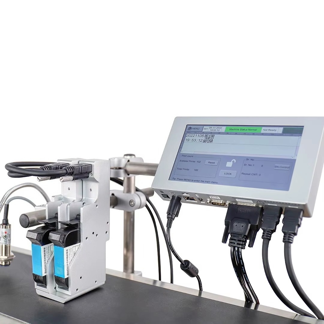 Label Printer Thermal - เครื่องพิมพ์อิงค์เจ็ทแบบออนไลน์สำหรับบาร์โค้ด/ฉลาก/โลโก้/คิวอาร์โค้ด/วันที่/หมายเลขชุดการผลิต