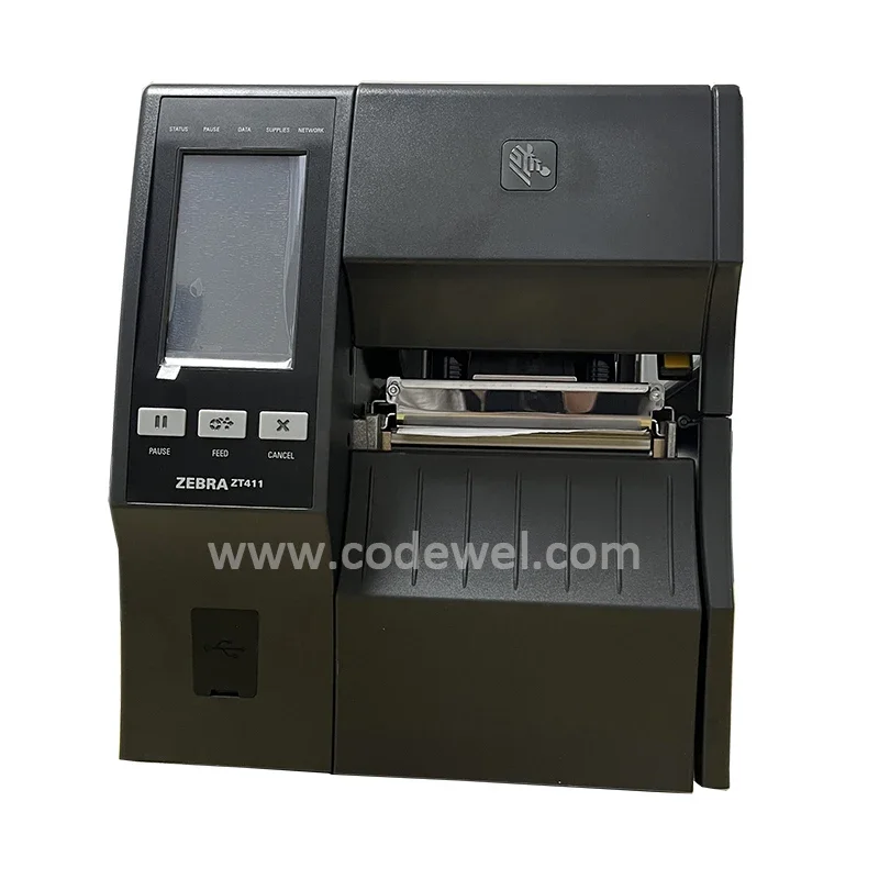 Label Printer Thermal - เครื่องพิมพ์ฉลากบาร์โค้ดแบบถ่ายโอนความร้อน NEW ZT411 สำหรับ Zebra ความละเอียด