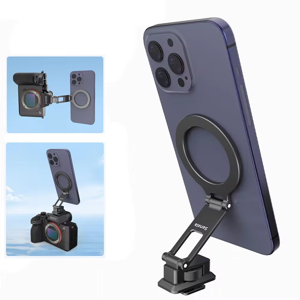 Document Holder Monitor - ที่ยึดโทรศัพท์แบบแม่เหล็กติดกล้องอะลูมิเนียม 2026 พร้อมฐาน Arca Coldshoe สำหรับ