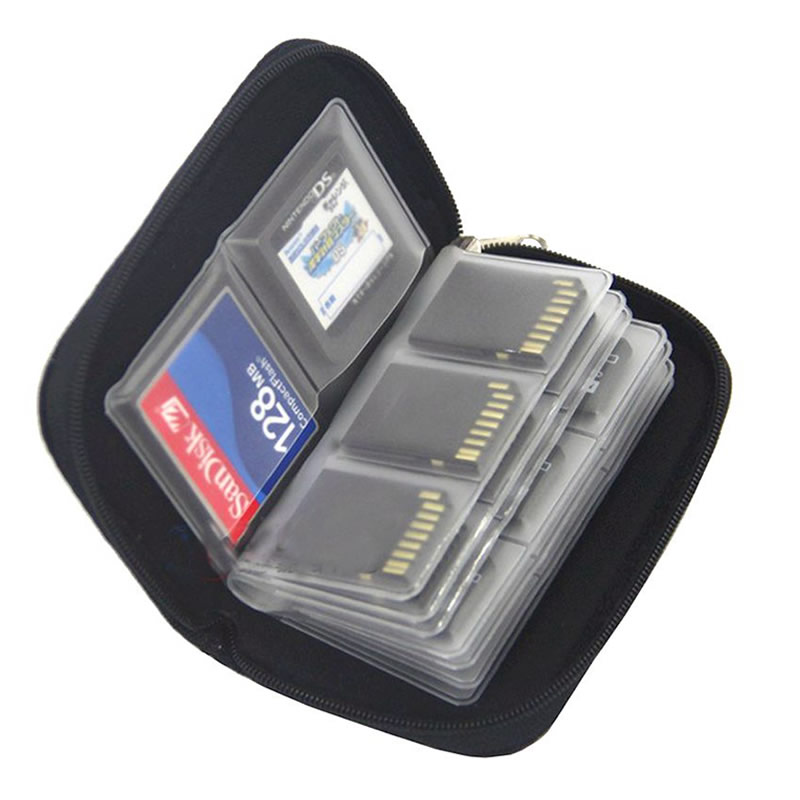 Document Holder Monitor - 22 ใน 1 เกมการ์ดหน่วยความจํากระเป๋าใส่สําหรับ CF/SD/Micro SD/SDHC/MS/DS