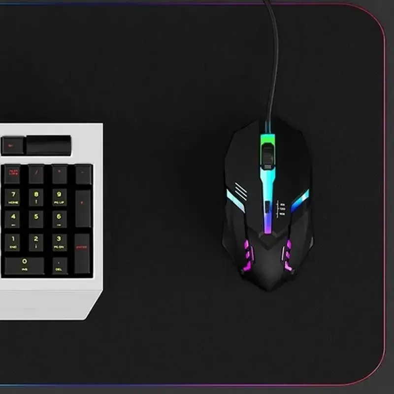 Office High Tech - เมาส์เกมมิ่งคุณภาพสูงรุ่นล่าสุด ออกแบบตามหลักสรีรศาสตร์ เหมาะสำหรับคอมพิวเตอร์ตั้งโต๊ะและแล็ปท็อป เมาส์ USB RGB