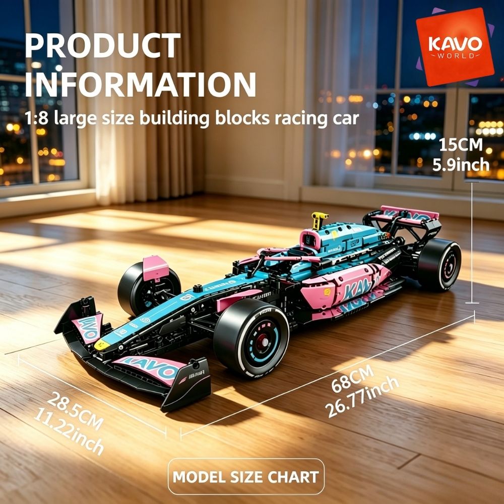 KAVOWORLD 1:8 ชุดตัวต่อรถแข่งส - Tech Office Building บทวิจารณ์และราคา