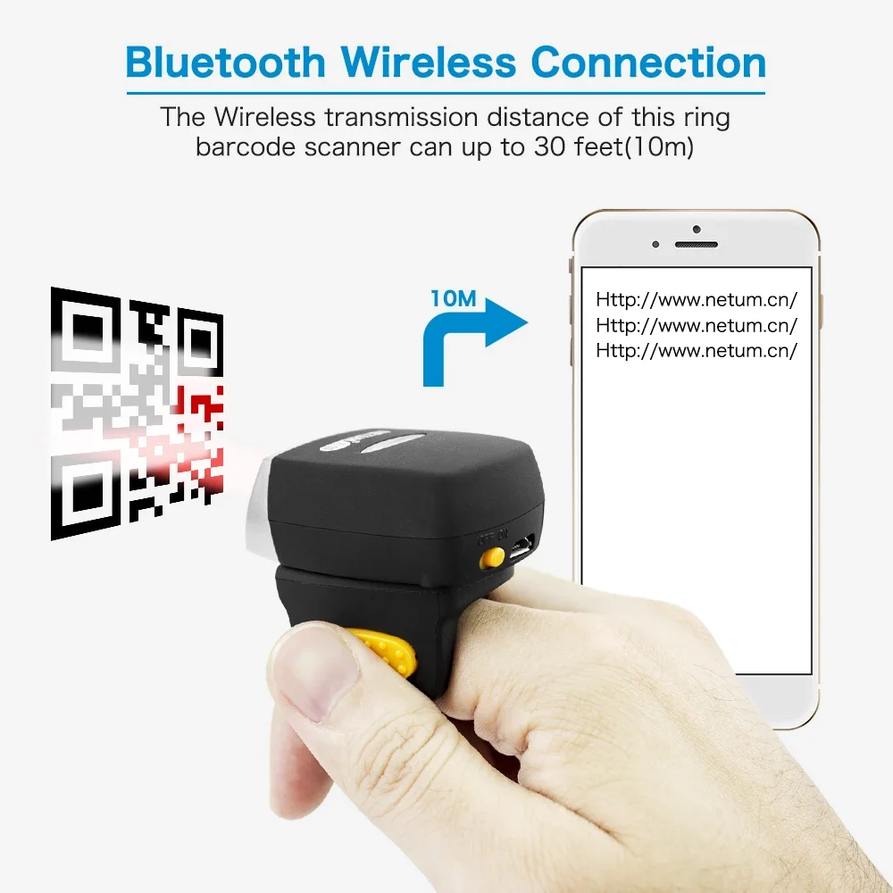 เครื่องสแกนบาร์โค้ดแบบแหวนนิ้ว - Barcode Scanner 2D บทวิจารณ์และราคา