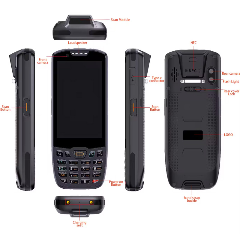 แท็บเล็ตพีซี PDA ขนาด 4 นิ้ว พ - Barcode Scanner 2D บทวิจารณ์และราคา