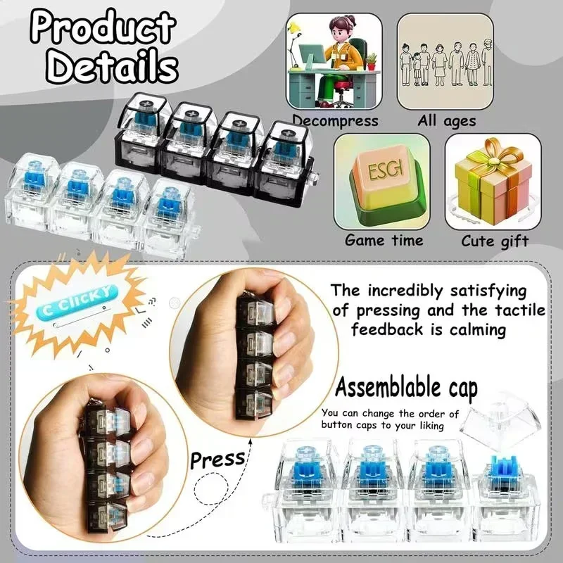พวงกุญแจ LED 1 ชิ้น รูปปุ่มคีย - Office Tech Gadgets บทวิจารณ์และราคา