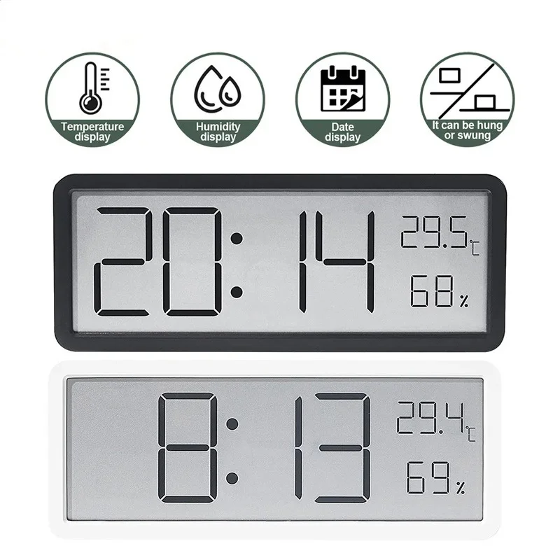 หน้าจอ LCD นาฬิกาแขวนผนังดิจิต - Office Tech Gadgets บทวิจารณ์และราคา