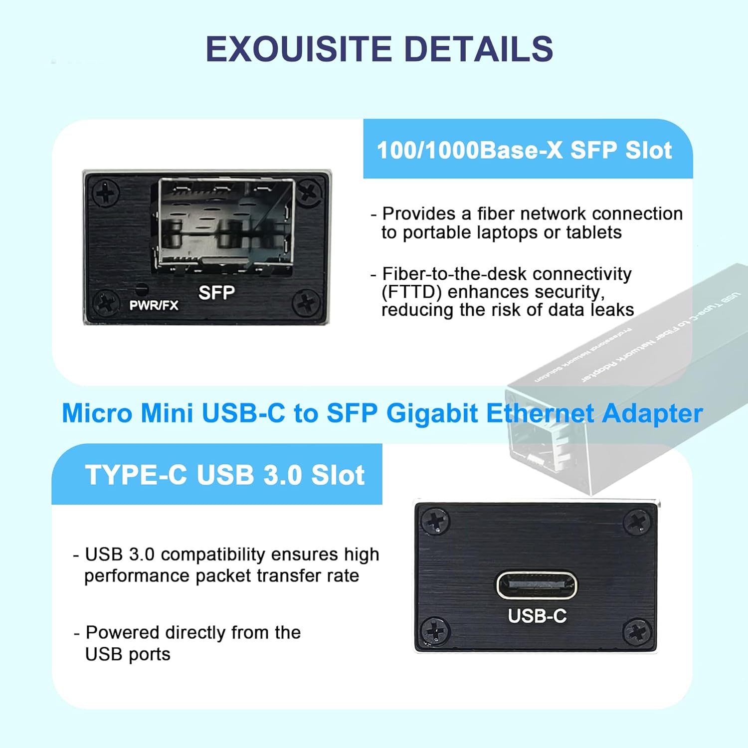อะแดปเตอร์ USB 3.0 เป็น SFP กิ - Gigabit Network Card บทวิจารณ์และราคา